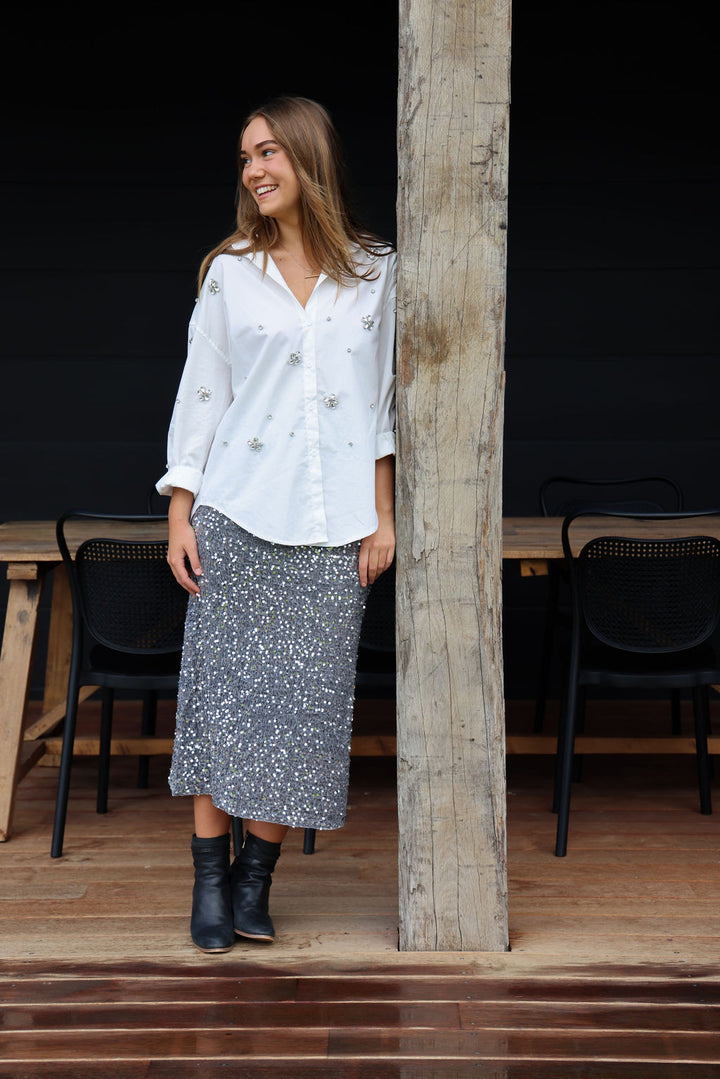 Elka Skirt - Pewter