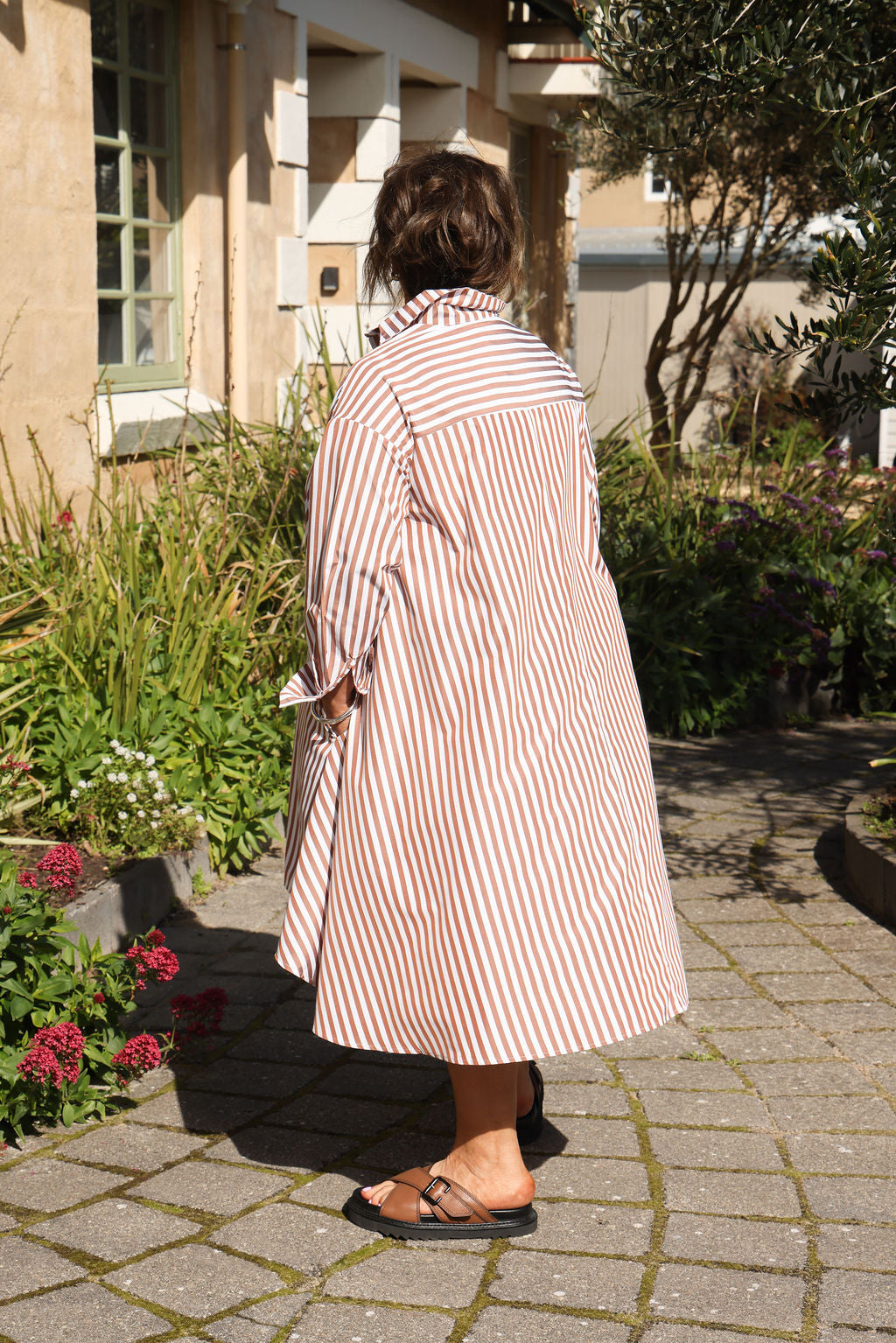 Margot Dress - Chocolate Stripe