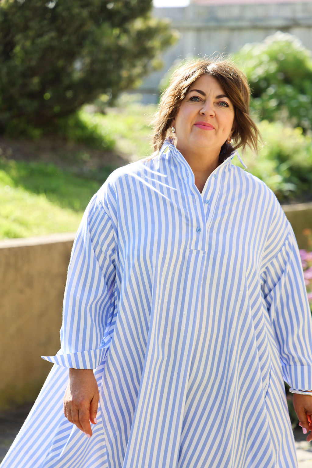 Margot Dress - Blue Stripe