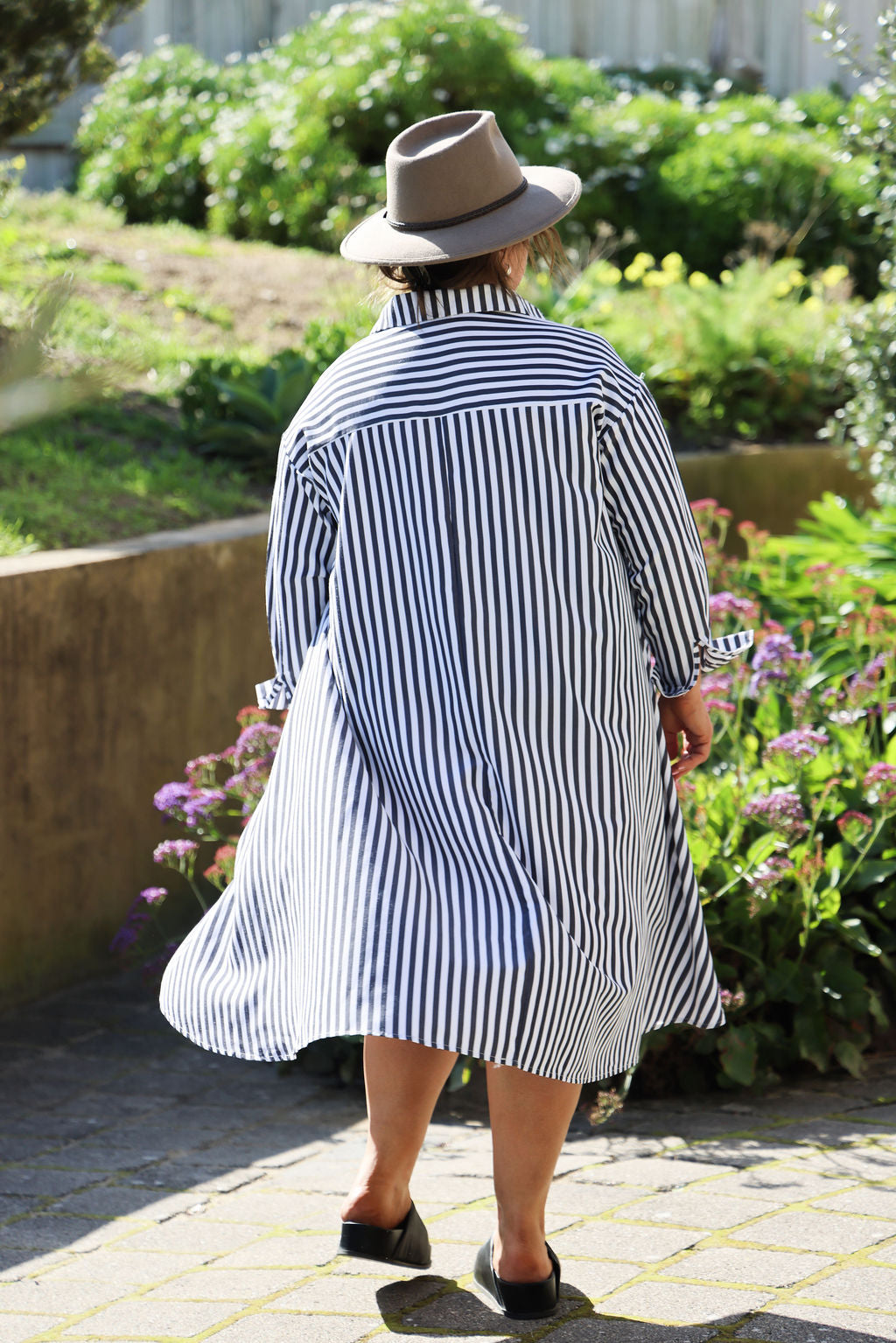Margot Dress - Black Stripe