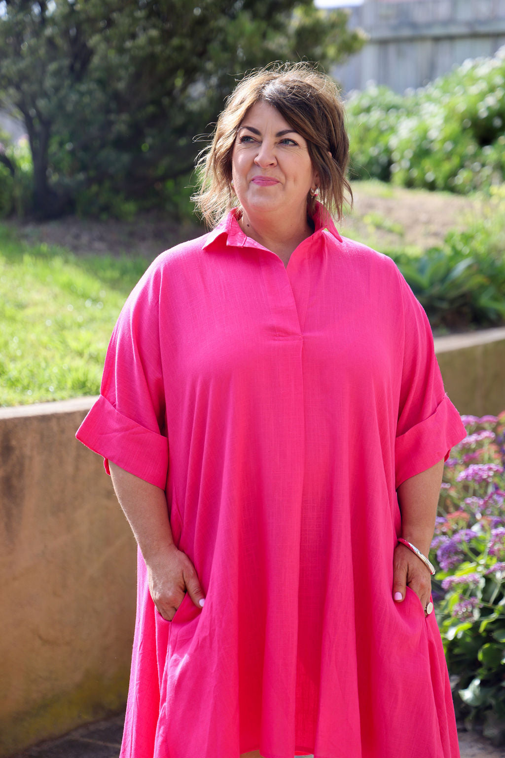 Varley Dress - Raspberry