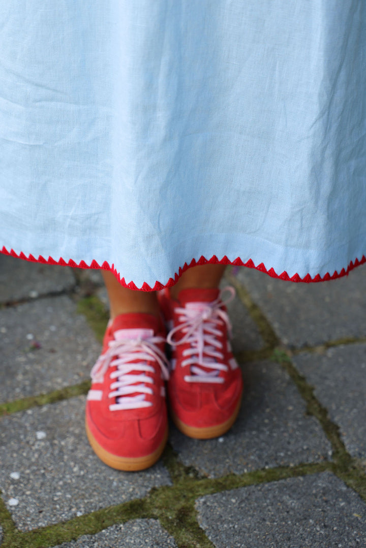 Tulli Dress - Blue & Chilli