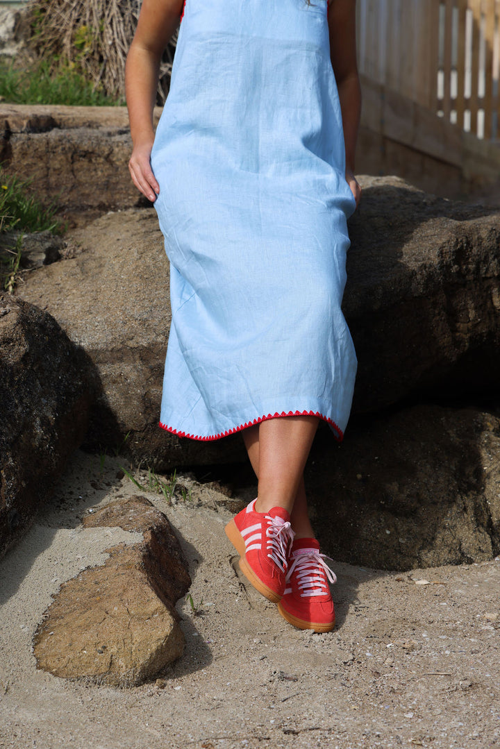 Tulli Dress - Blue & Chilli