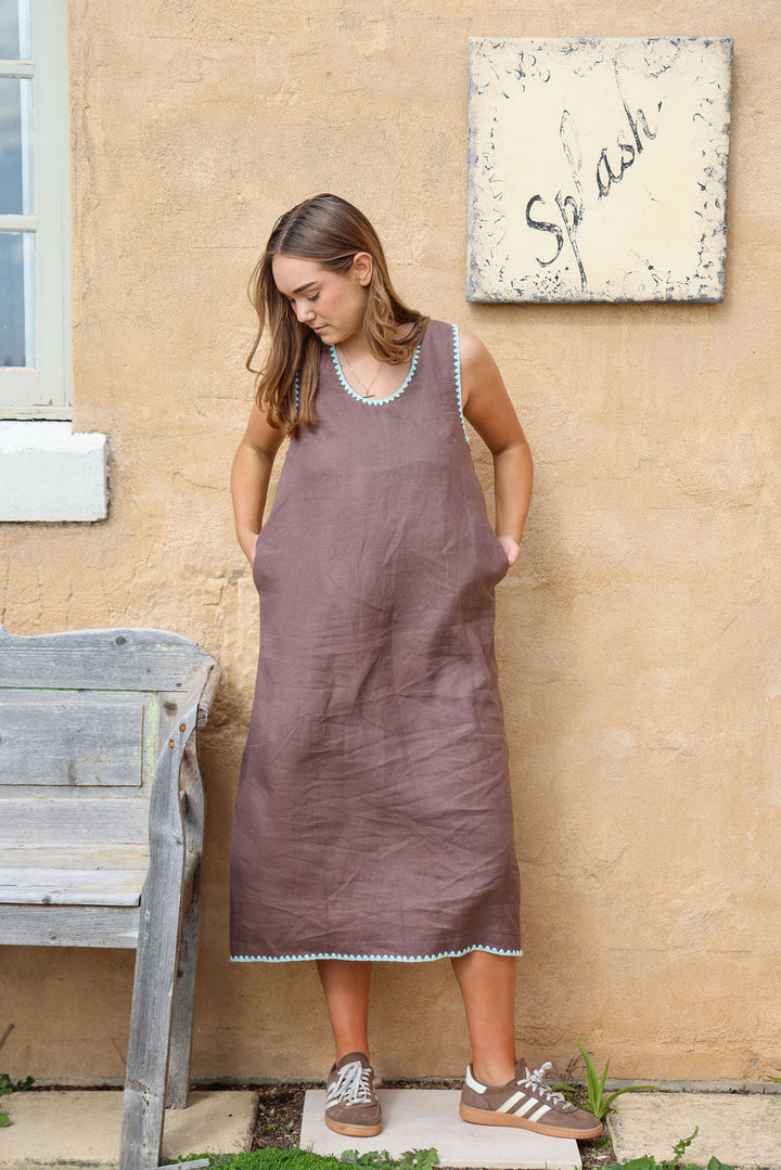 Tulli Dress - Choc & Mint