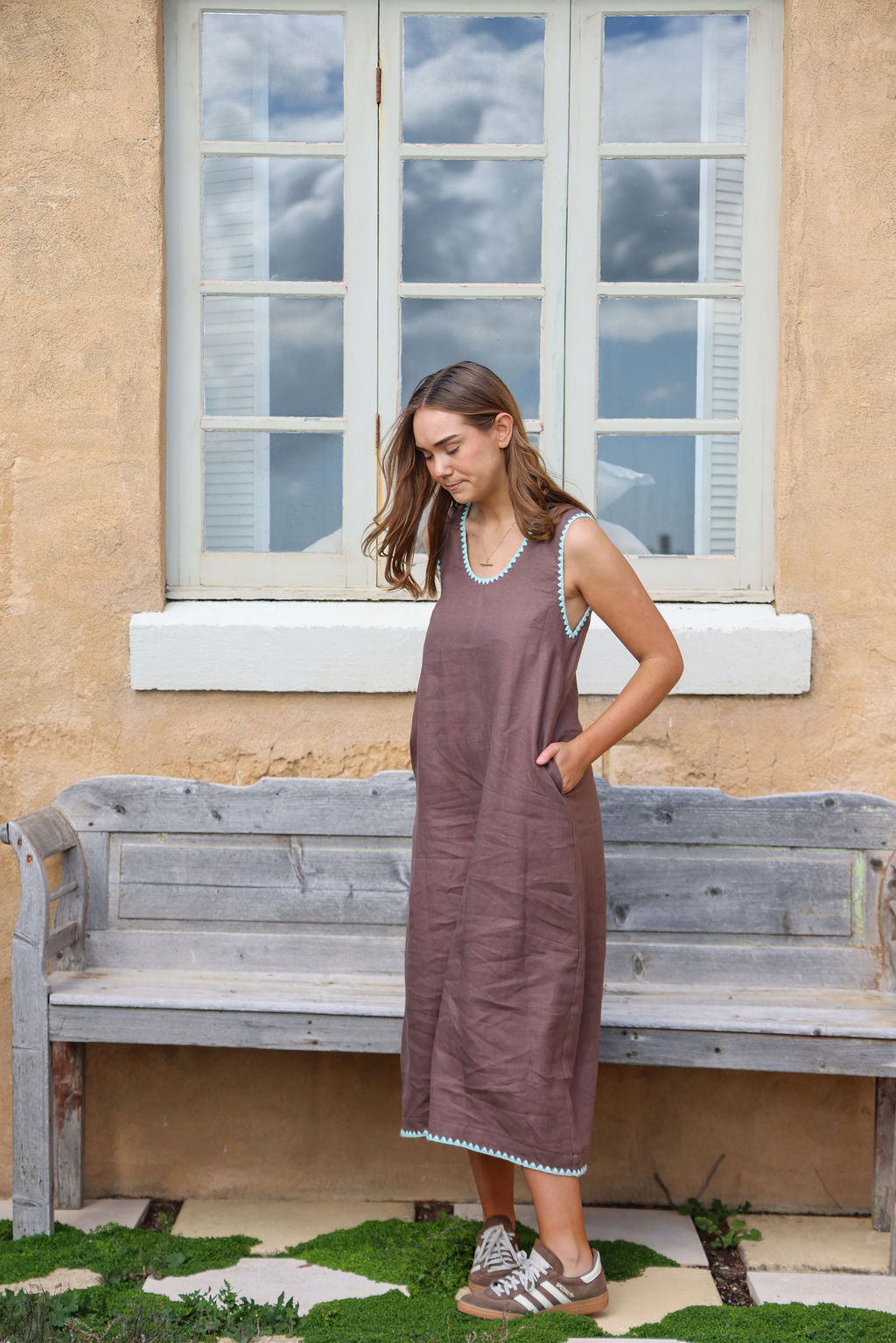 Tulli Dress - Choc & Mint