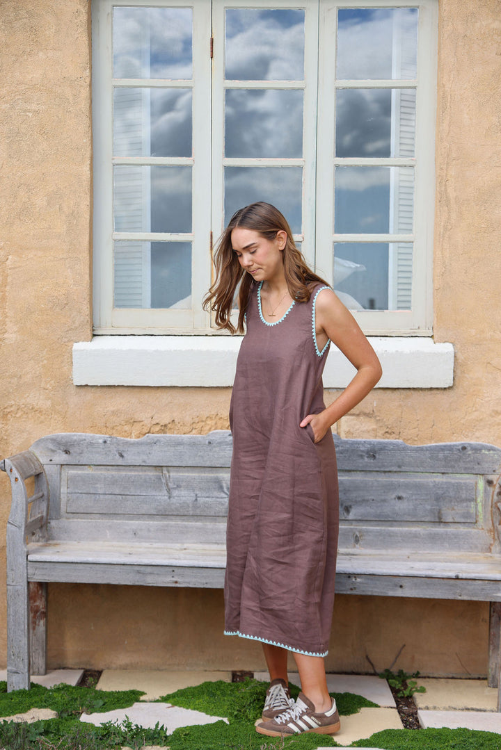 Tulli Dress - Choc & Mint