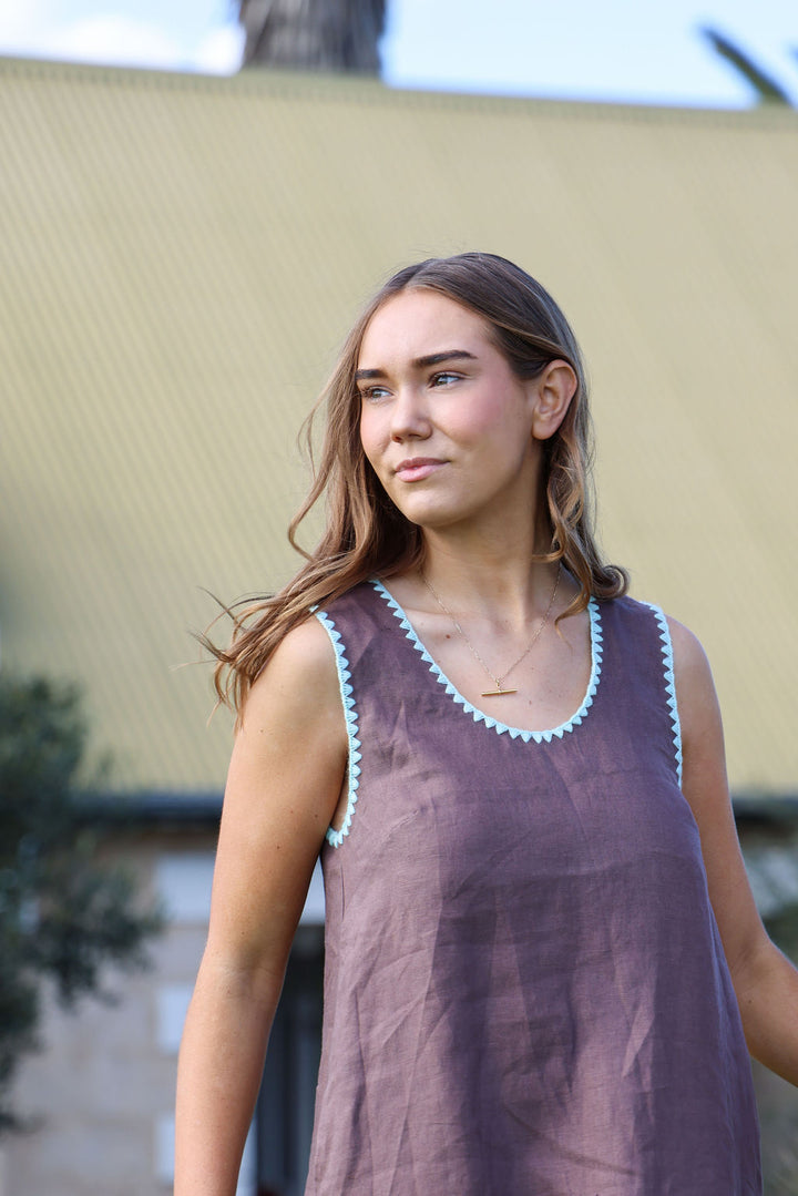 Tulli Dress - Choc & Mint