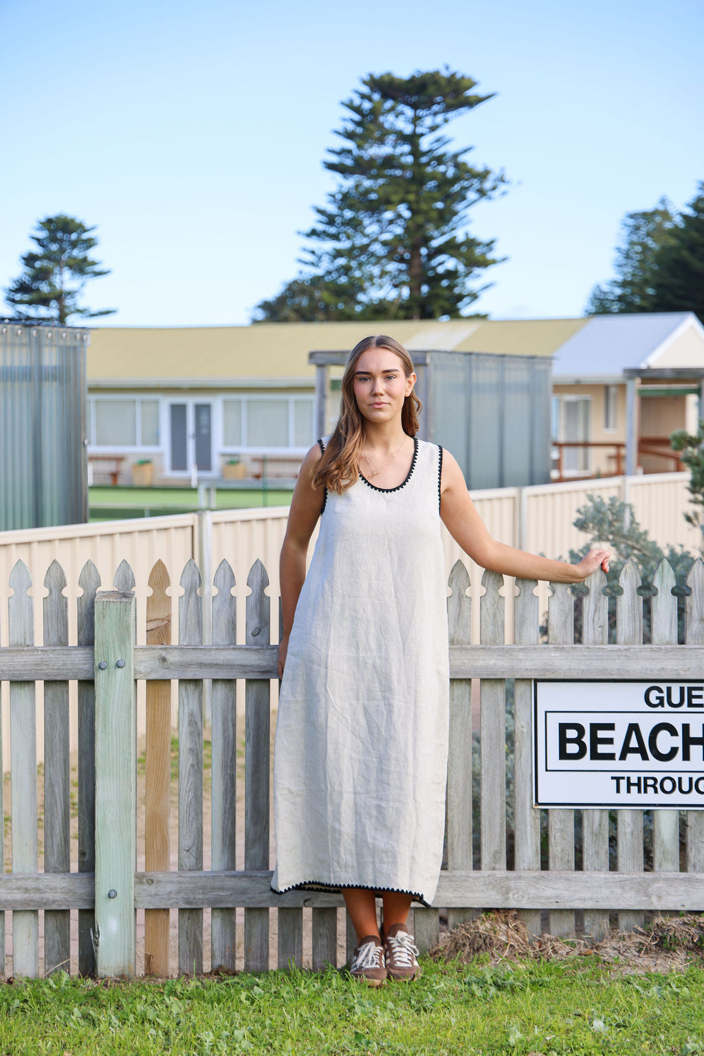 Tulli Dress - Natural & Black