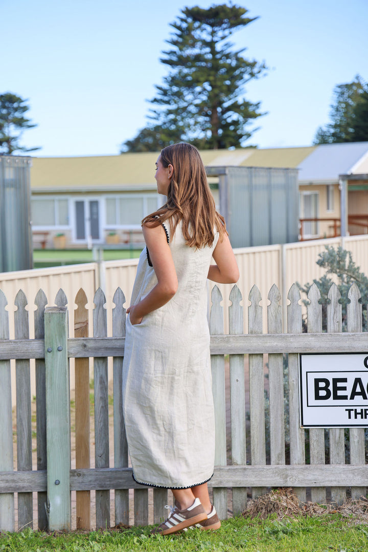 Tulli Dress - Natural & Black