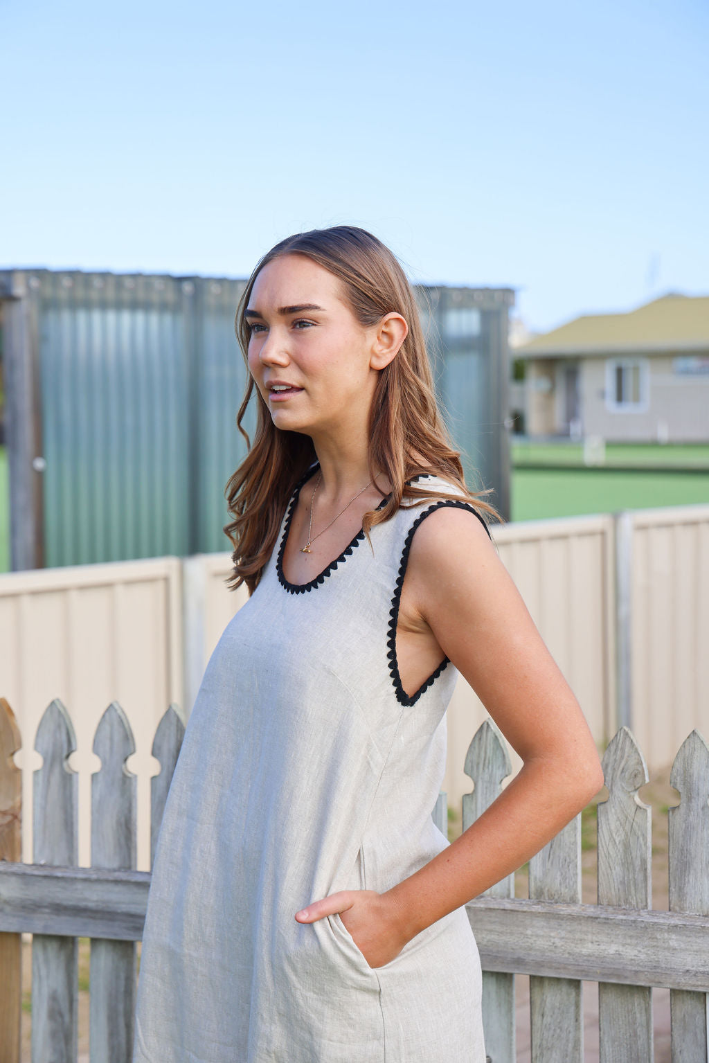 Tulli Dress - Natural & Black