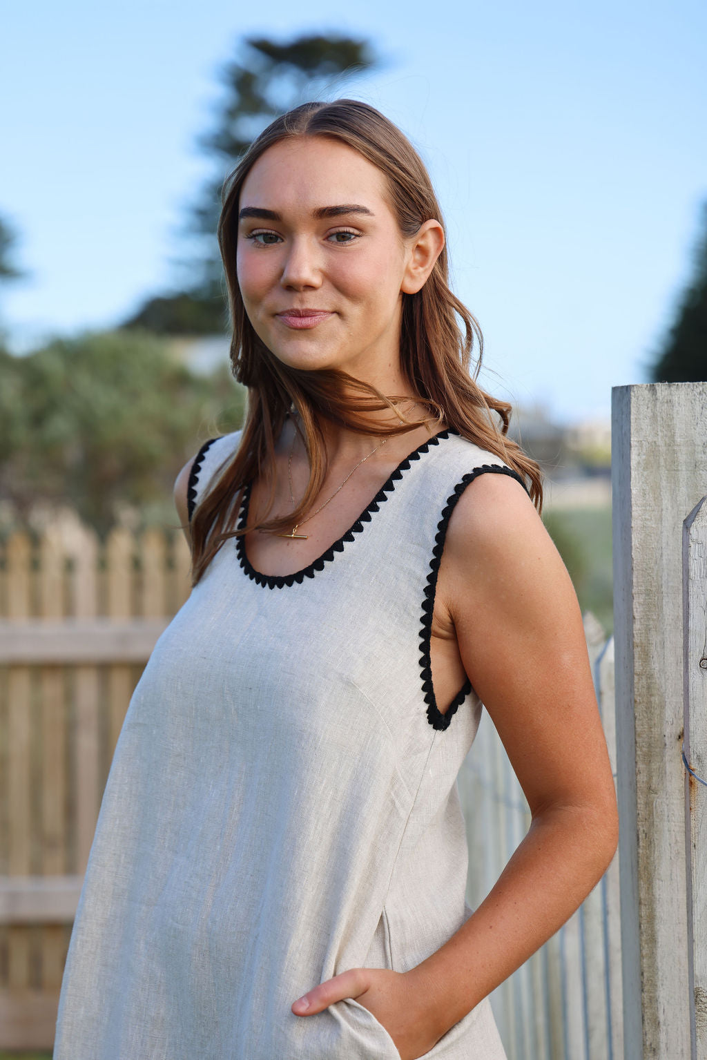 Tulli Dress - Natural & Black