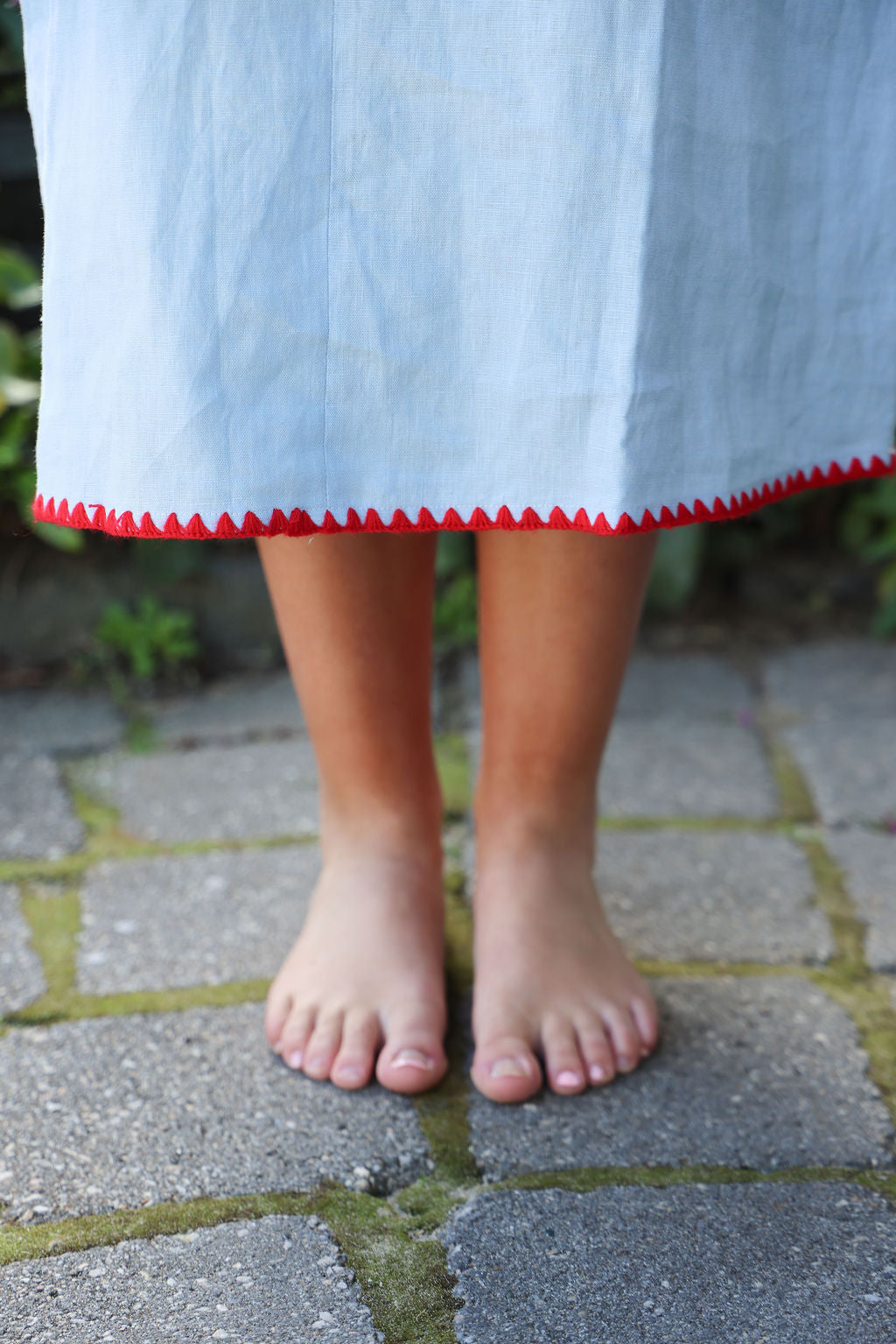 Addy Dress - Blue & Red