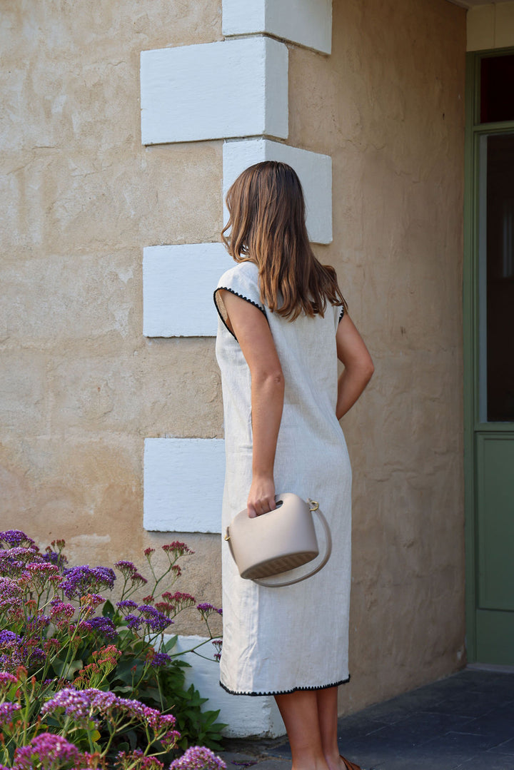 Addy Dress - Natural & Black