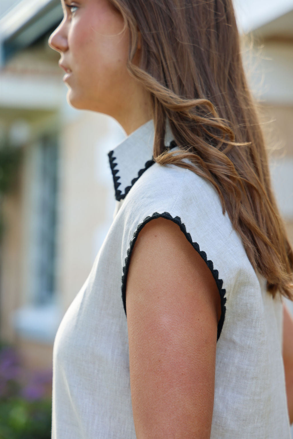 Addy Dress - Natural & Black