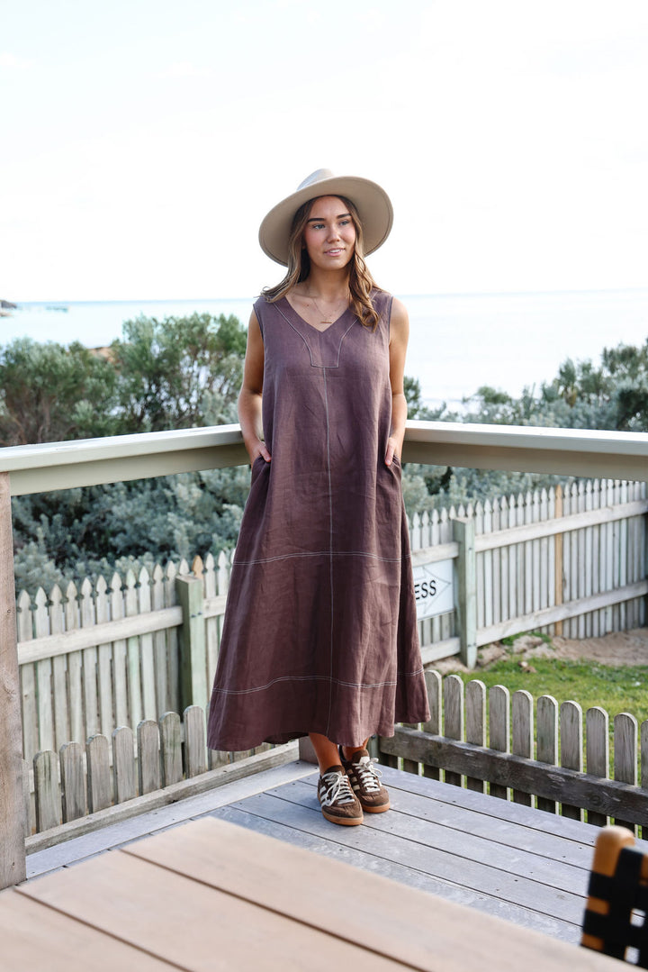 Willow Dress - Chocolate & Mint