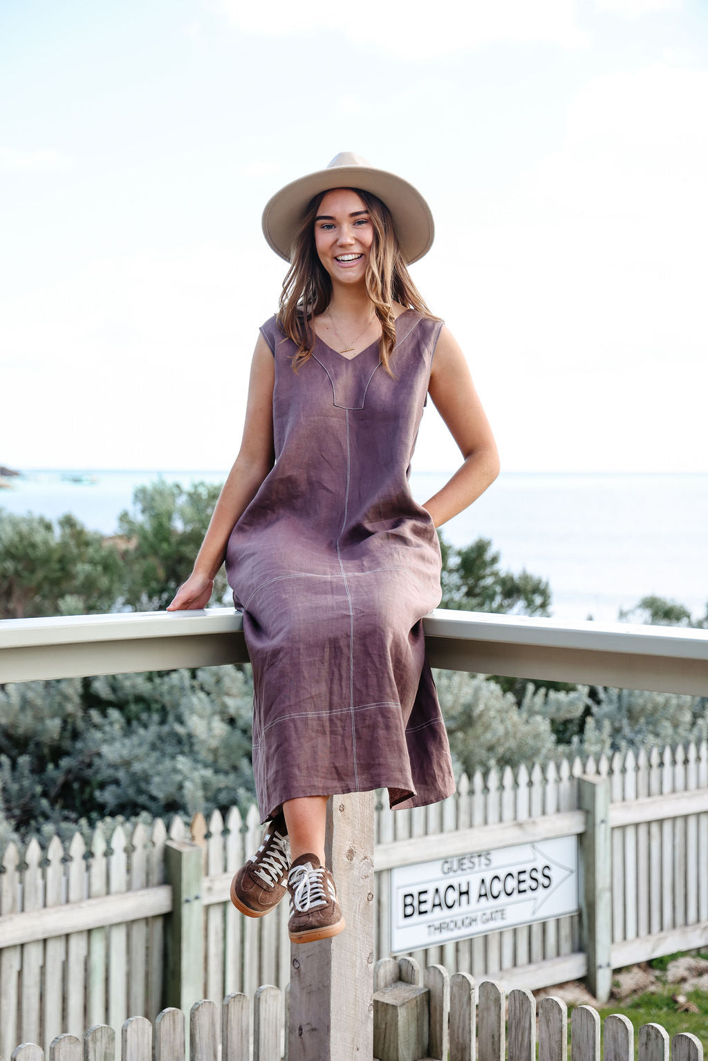 Willow Dress - Chocolate & Mint