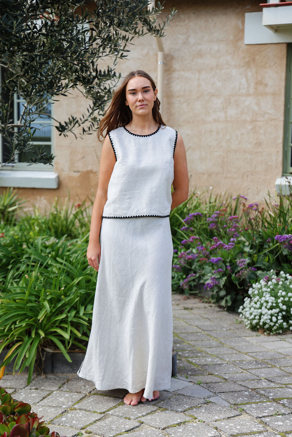 Gigi Top - Natural & Black