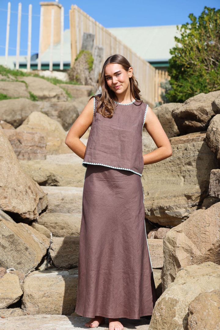 Remy Skirt - Choc & Mint