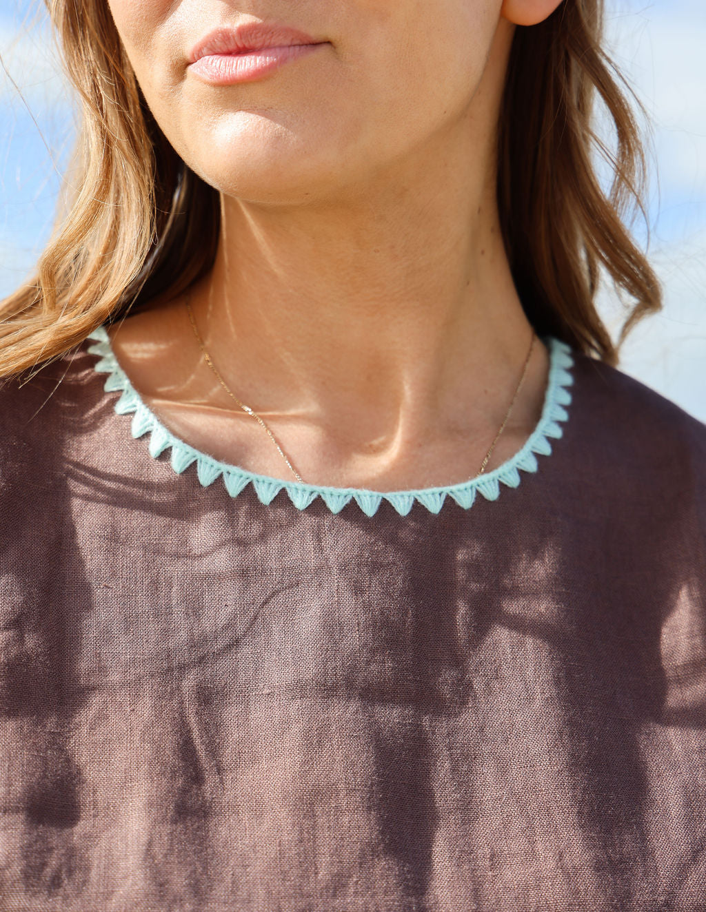 Gigi Top - Choc & Mint