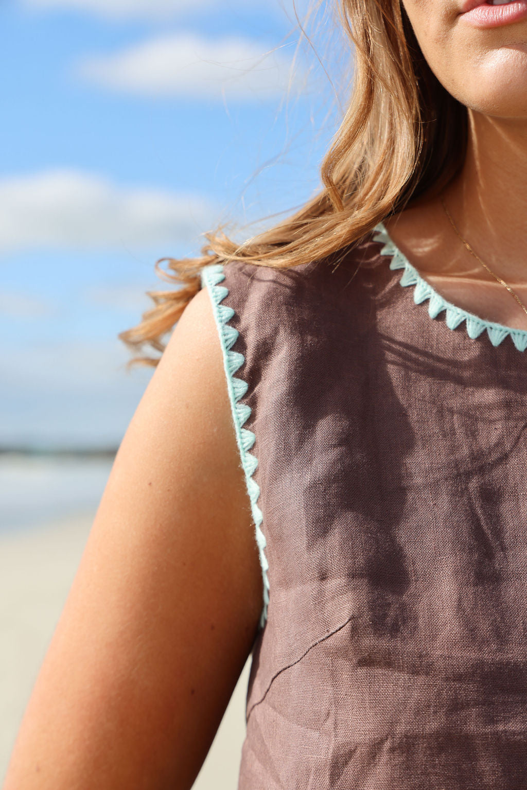 Gigi Top - Choc & Mint