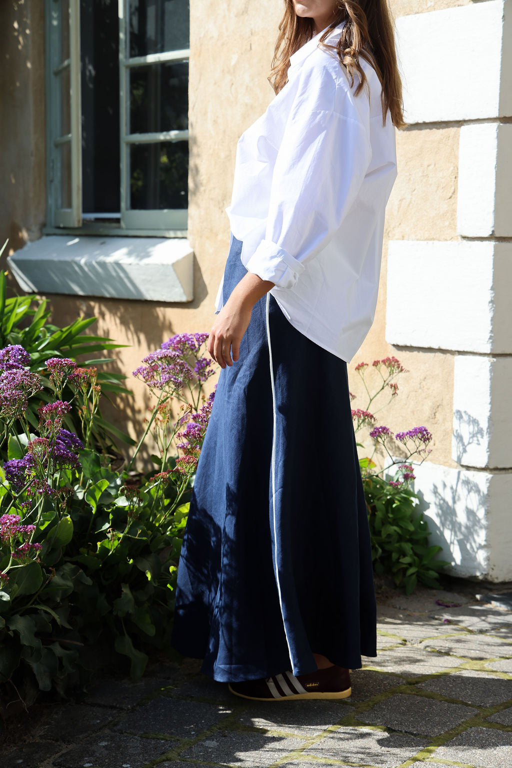 Remy Skirt - Navy & White