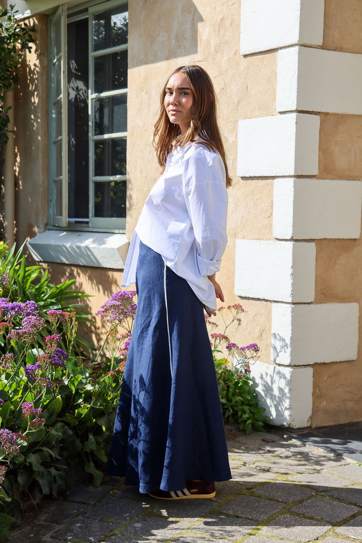 Remy Skirt - Navy & White