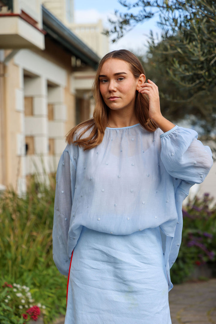 Clover Top - Blue Spot (reversible)