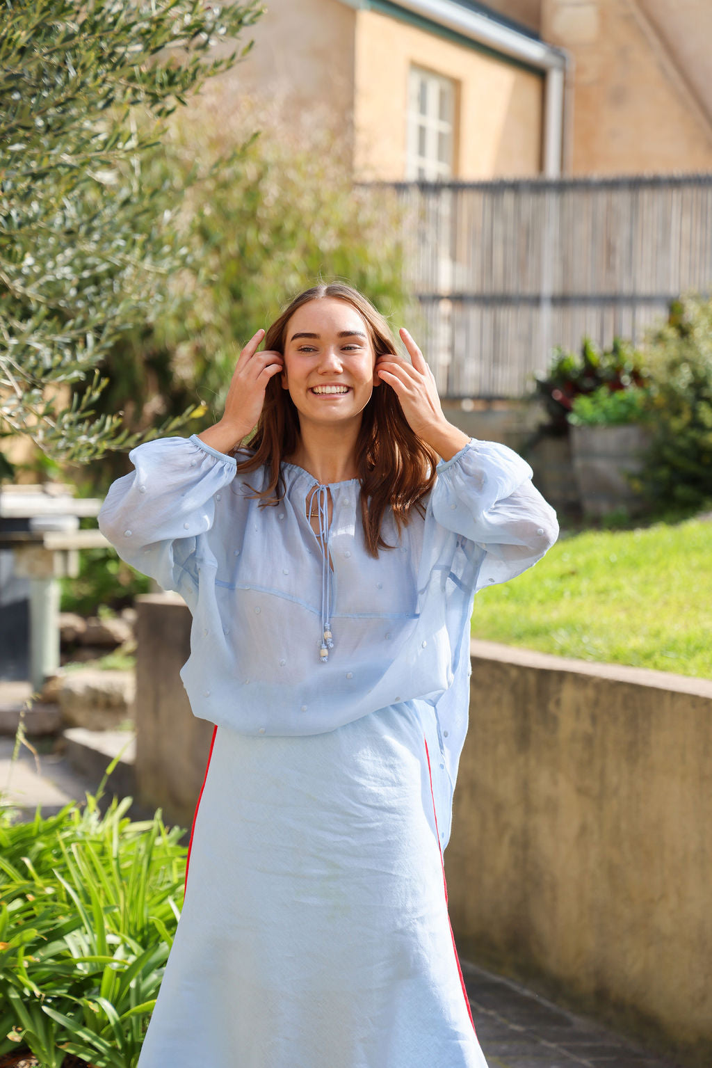 Clover Top - Blue Spot (reversible)