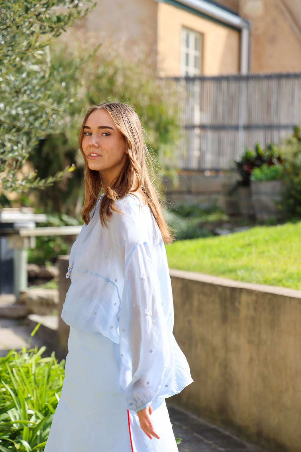 Clover Top - Blue Spot (reversible)