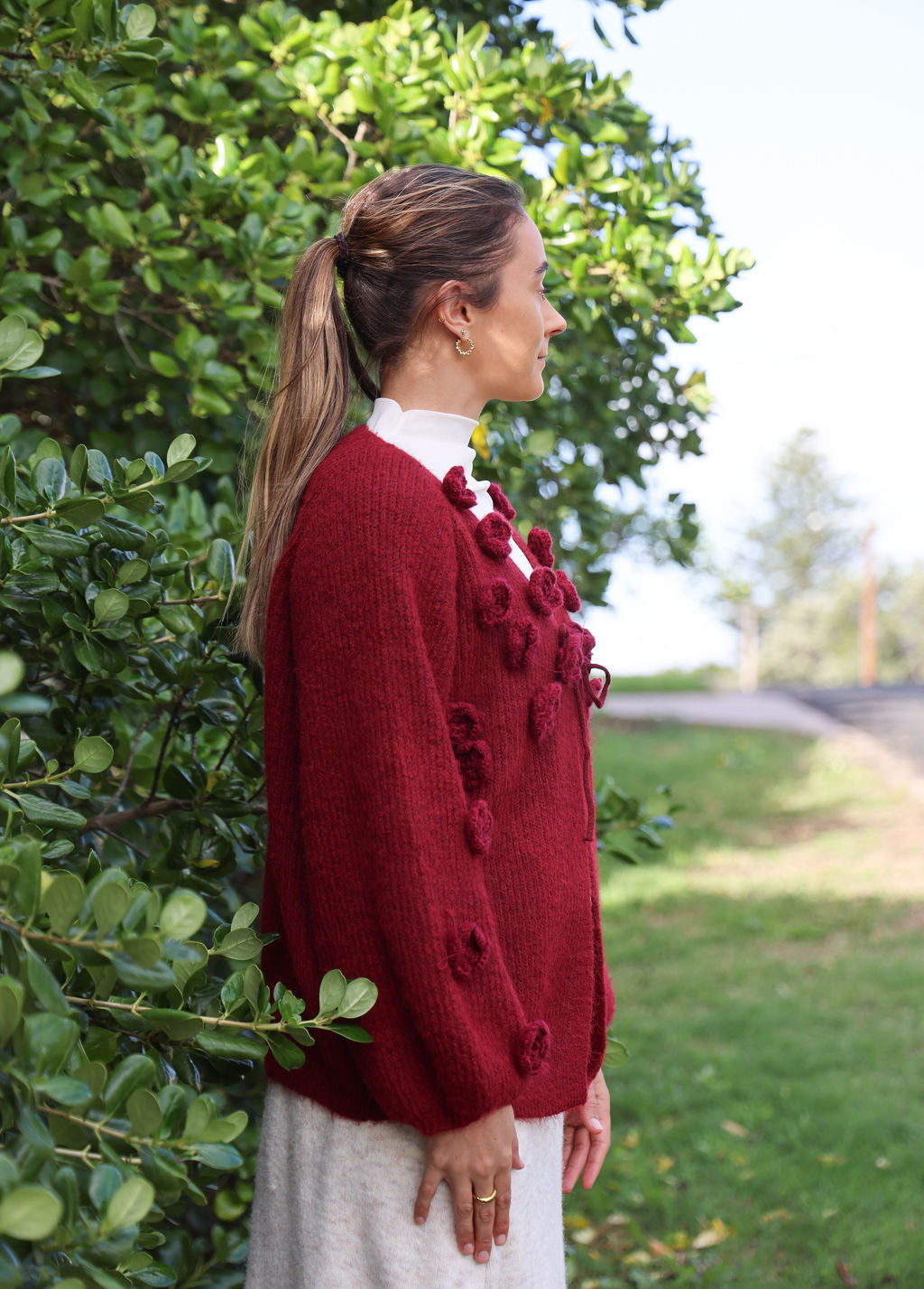 Pearson Cardi - Scarlet