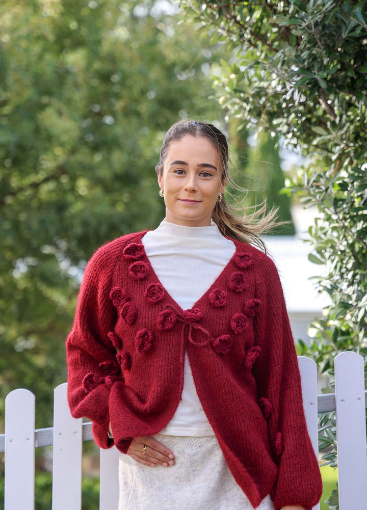 Pearson Cardi - Scarlet