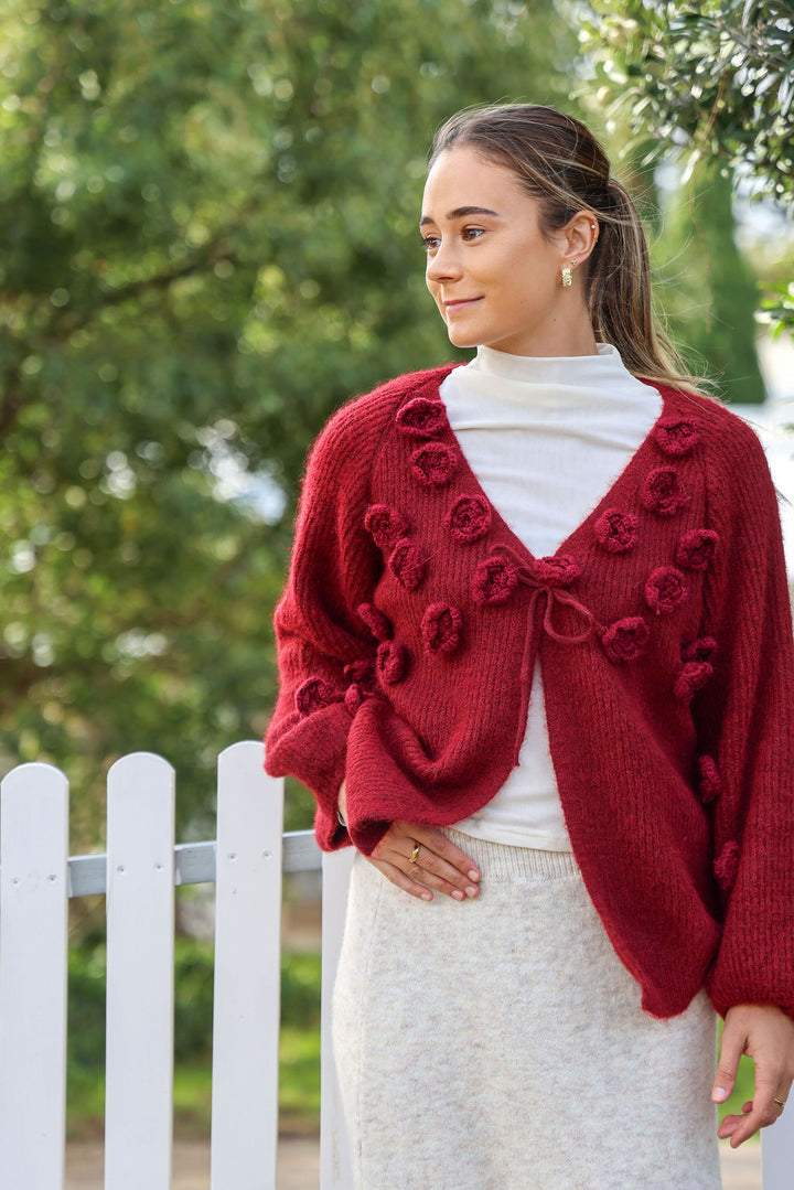 Pearson Cardi - Scarlet