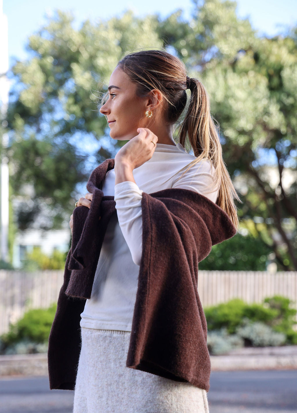 Wallace Set - Chocolate (Top & Skirt)