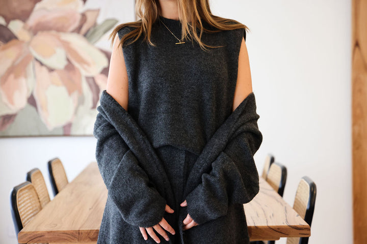 New York Sleeveless Top - Slate