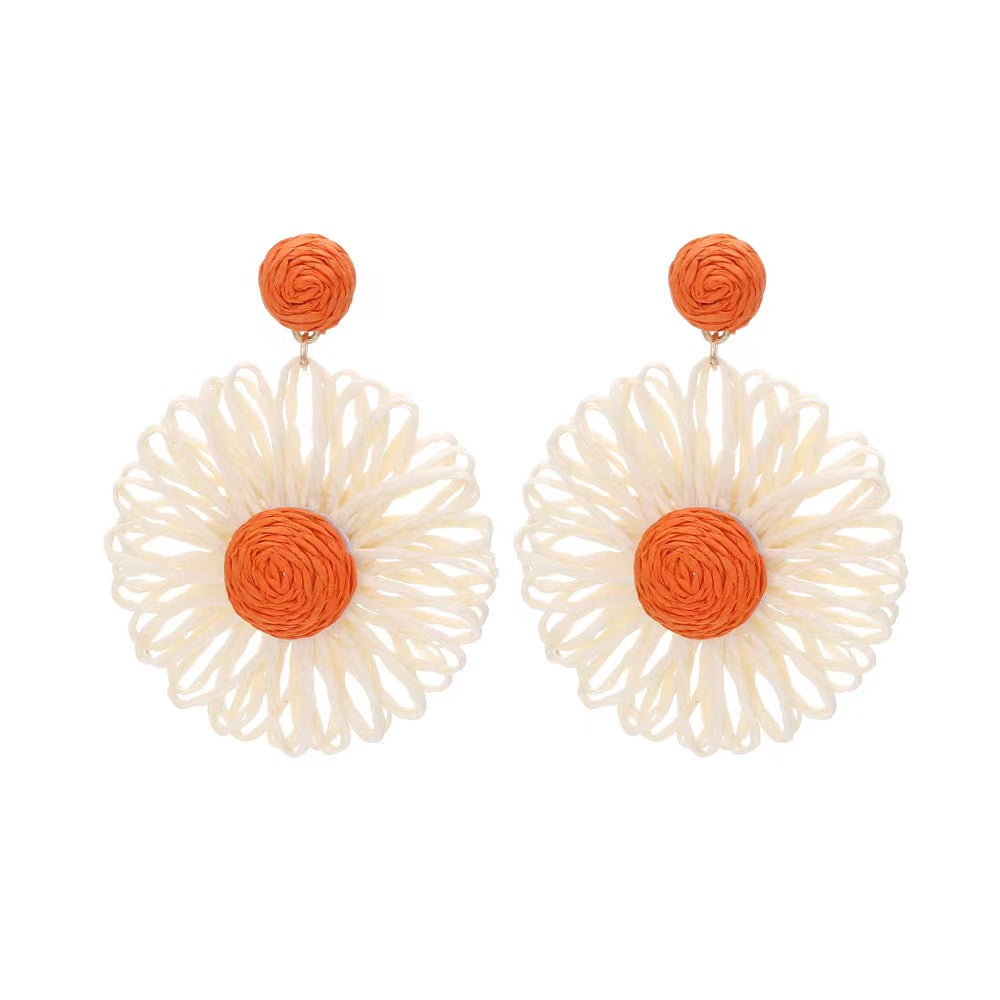 Waverly Earring - White & Orange