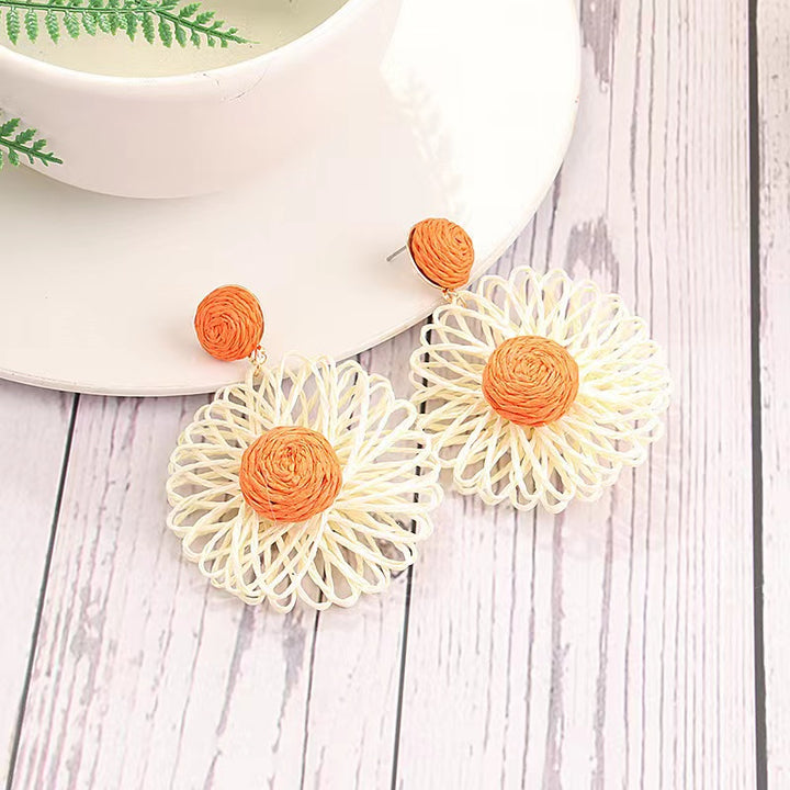 Waverly Earring - White & Orange