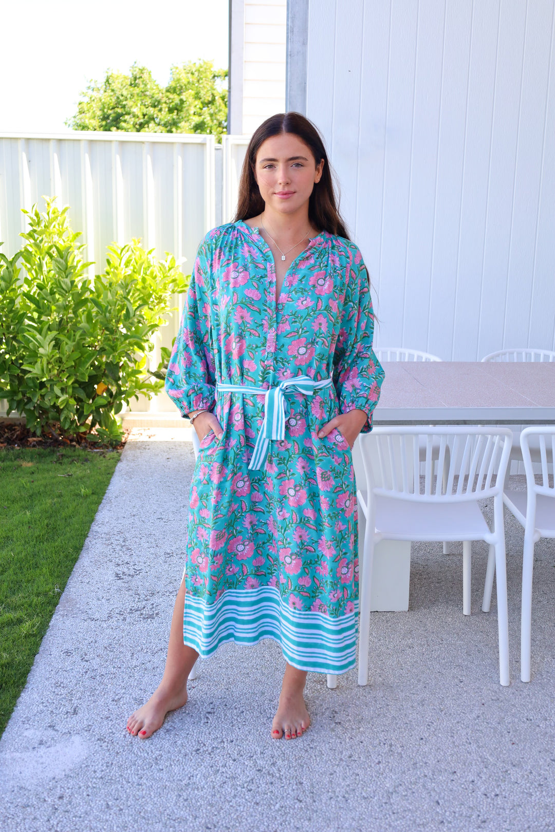 Zia Dress - Ocean Bloom