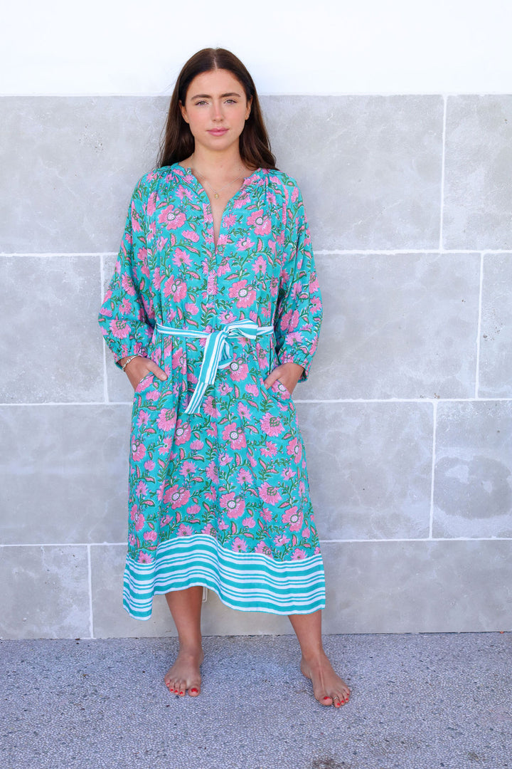 Zia Dress - Ocean Bloom