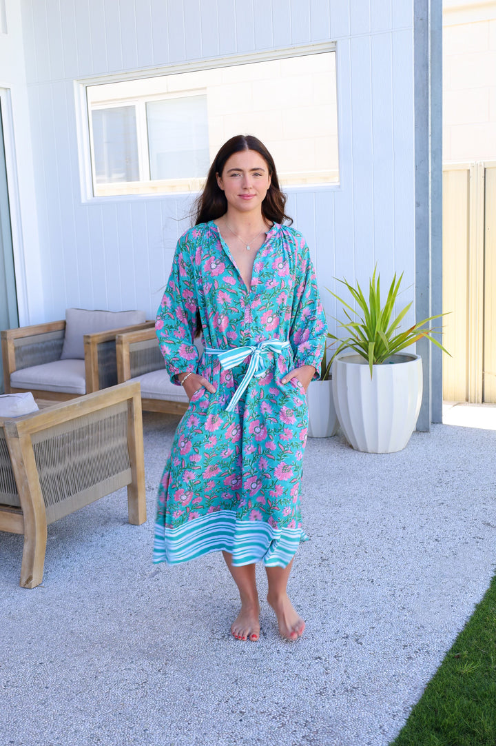 Zia Dress - Ocean Bloom