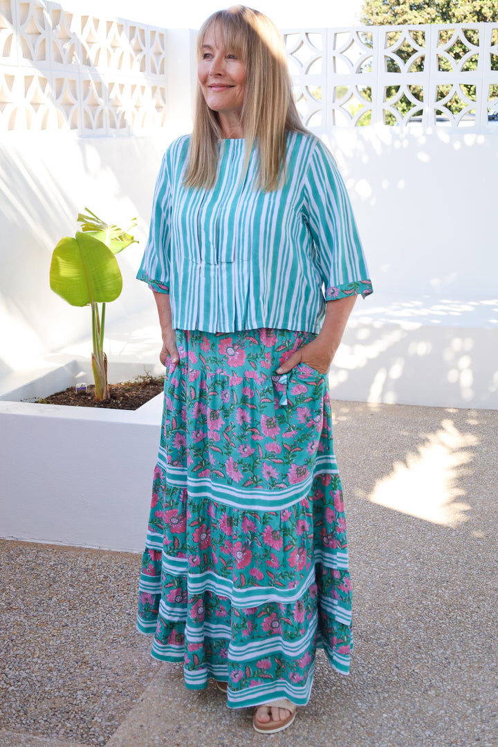 Alula Skirt - Ocean Bloom