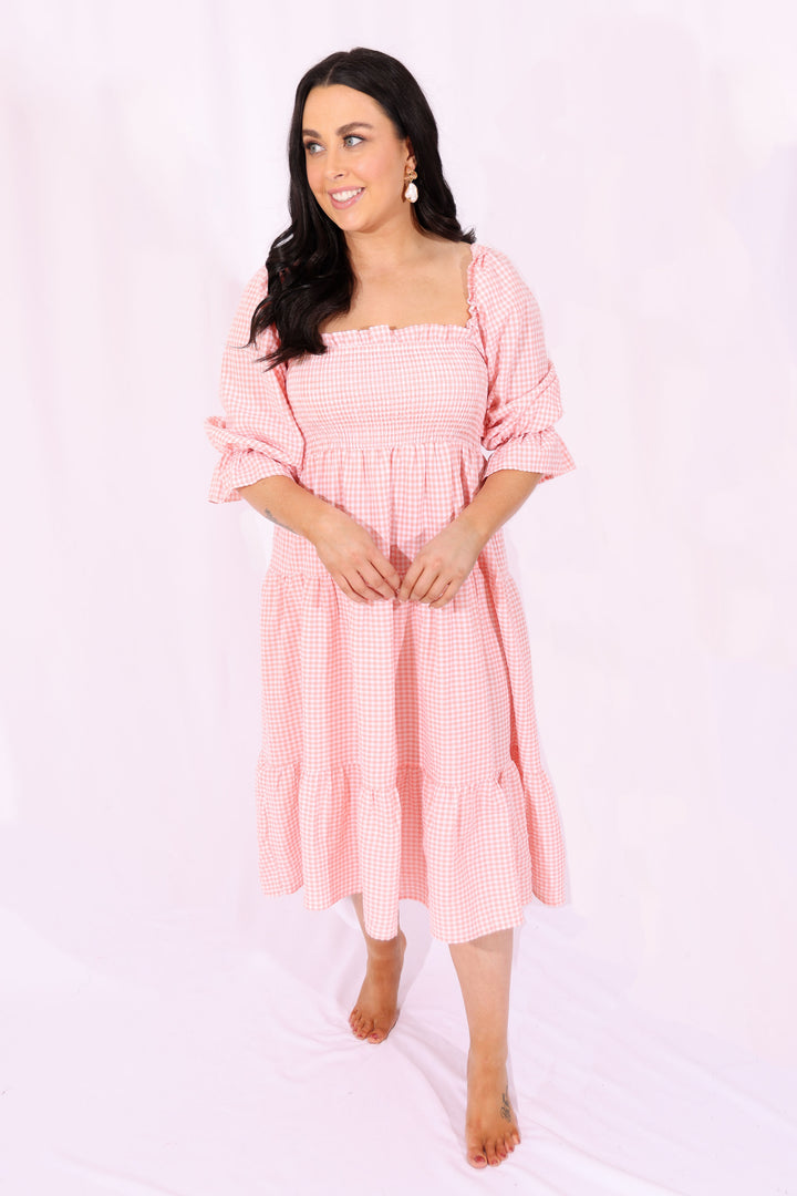 Goldie Dress Flamingo Pink