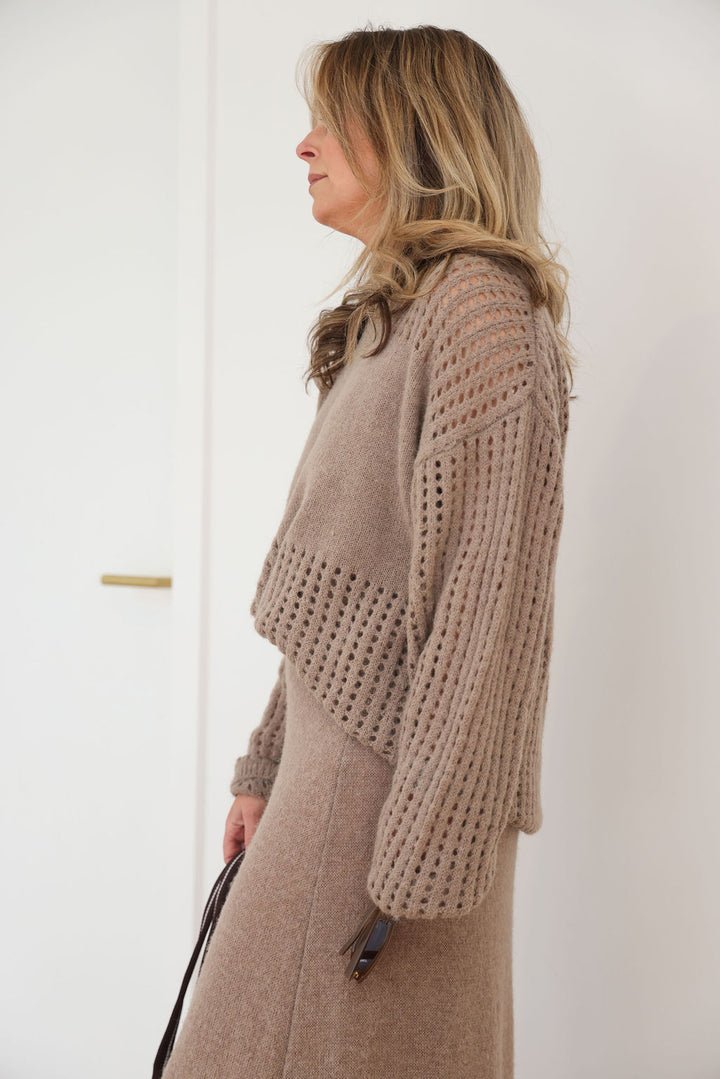 Jensen Set - Mocha (Jumper + Skirt)