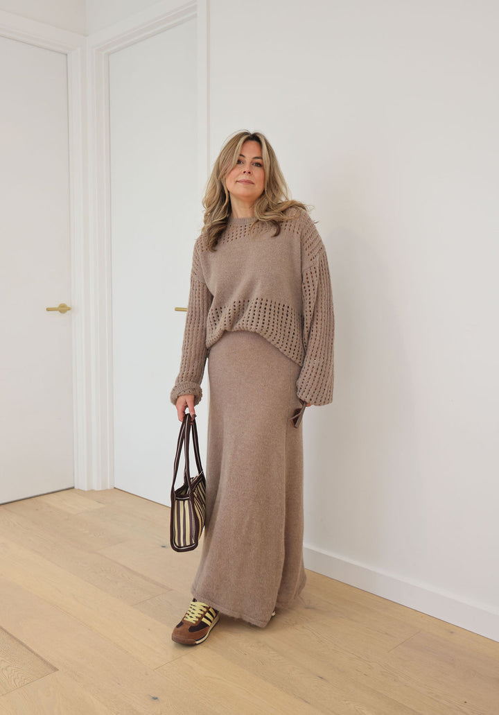 Jensen Set - Mocha (Jumper + Skirt)