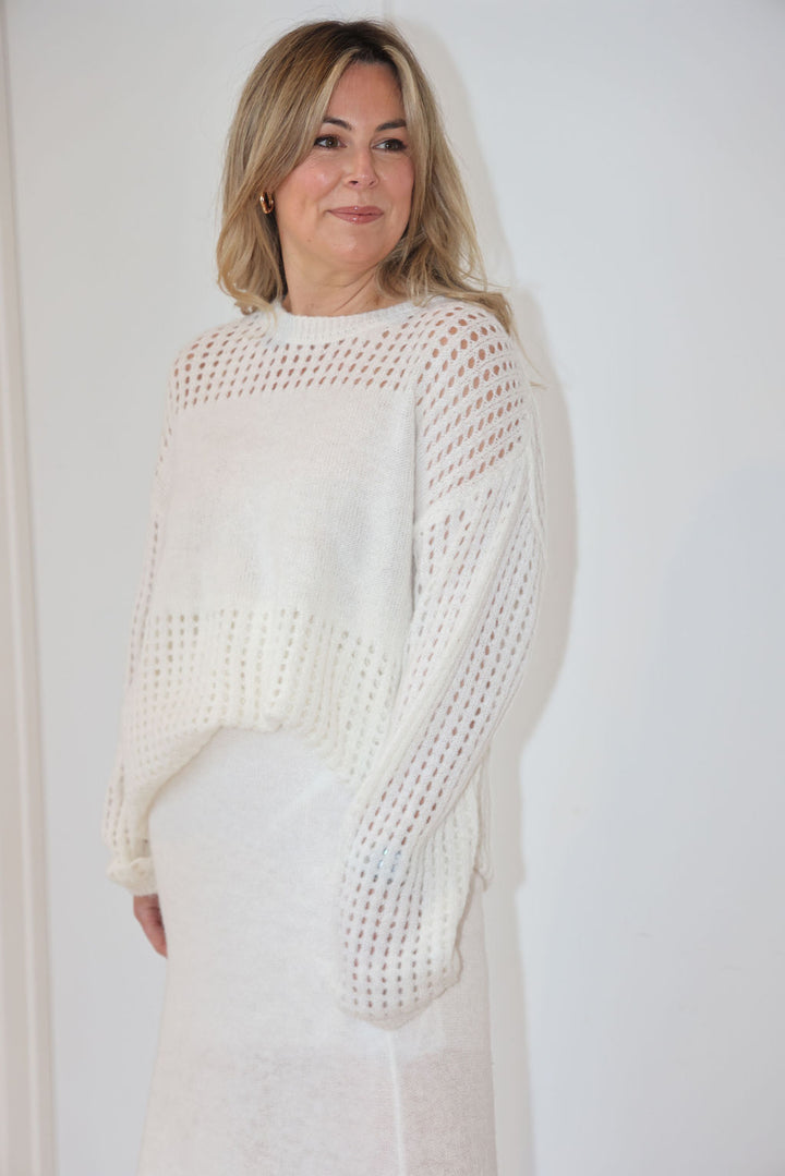 Jensen Set - White (Jumper + Skirt)
