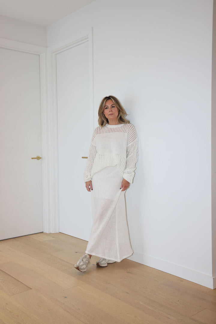 Jensen Set - White (Jumper + Skirt)