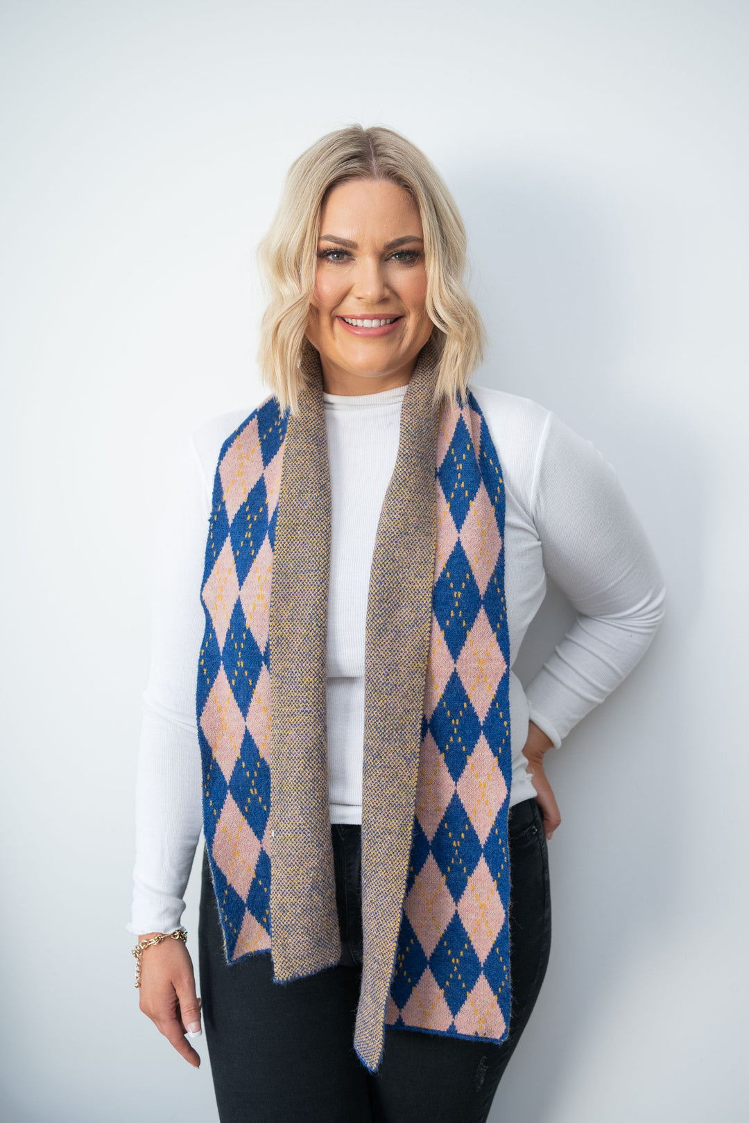 Julia Scarf - Pink & Blue