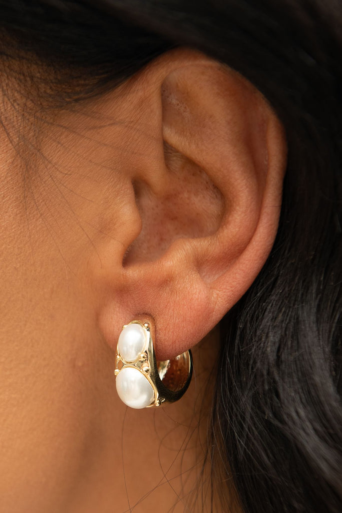 Annabel Earring Gold & Pearl