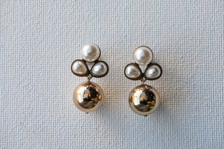 Willma Earring Gold & Pearl