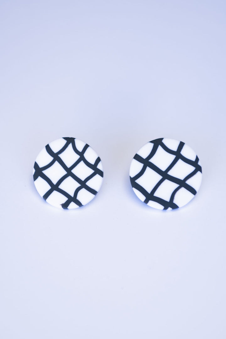 Haisley Earring - White & Black