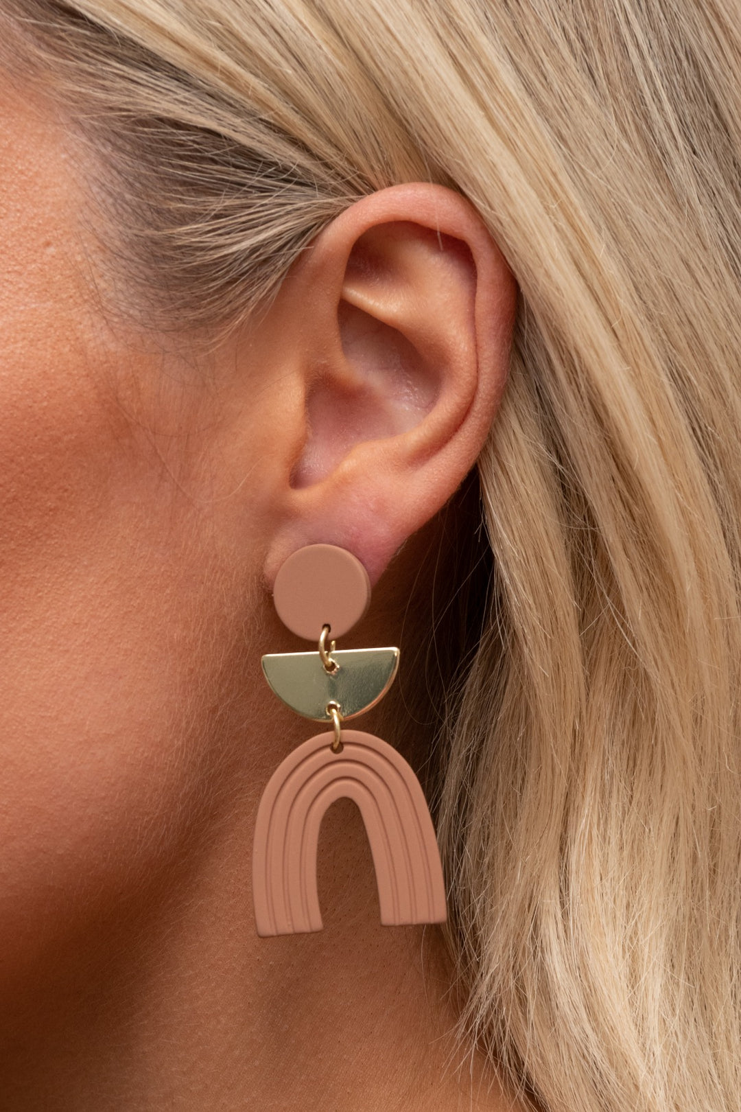 Gael Earring - Natural & Gold